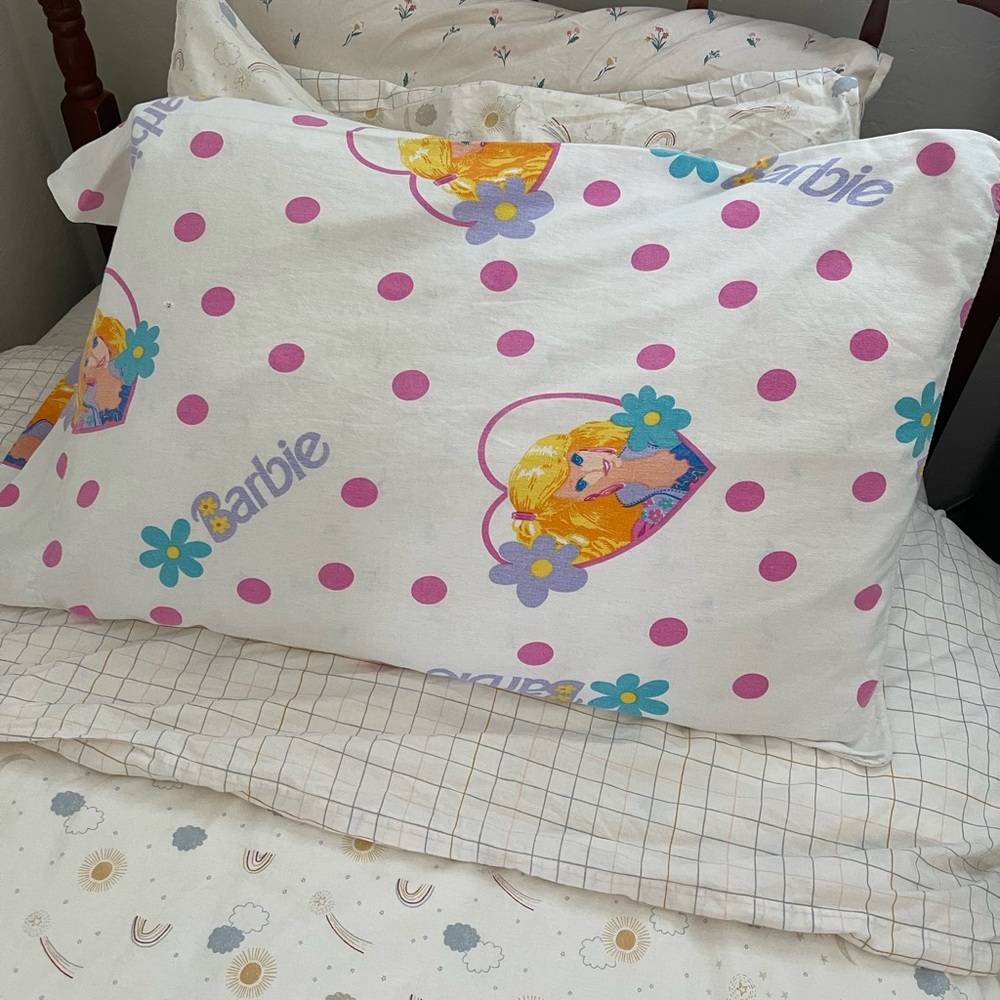 Vintage 1991 Barbie Mattel pillowcase